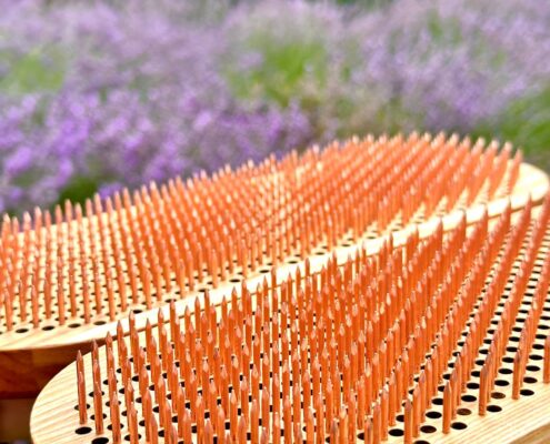 Copper oak nail board foto