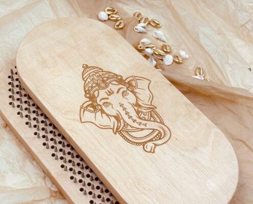 Sadhu board Ganesha galvanized nails front